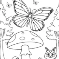 Butterfly Guardians of the Forest Coloring Page