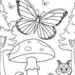 Butterfly Guardians of the Forest Coloring Page