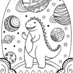 Godzilla’s Solar System Adventure Coloring Page