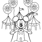 Mickey Mouse’s Enchanted Amusement Park Coloring Page