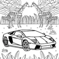 Lamborghini on a wild safari quest