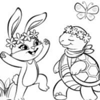 Springtime Garden Dance Coloring Page