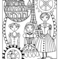 Bratz Dolls Time-Traveling Adventure Coloring Page