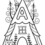 Adventurous Letter ‘A’ Coloring Page