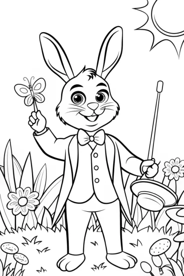 A coloring page of Banban’s Nature Symphony Coloring Page