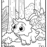 Dino Adventure Coloring Page