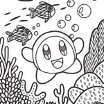 Kirby’s Bubble Adventure Coloring Page