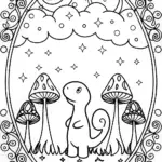 Charmander’s Starry Night Adventure Coloring Page