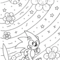 Sonic’s Galactic Garden Adventure Coloring Page