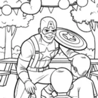 Captain America’s Unity Shield Coloring Page