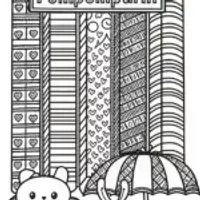 Pompompurin’s Cozy Book Nook Coloring Page