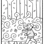 Autumn’s Whispering Wind Coloring Page