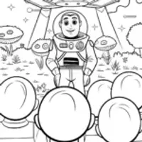 Buzz Lightyear’s Galactic Science Fair Coloring Page