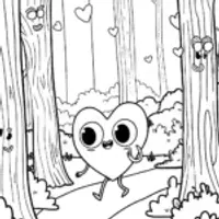 Cheerful Heart’s Adventure in a Magical Forest