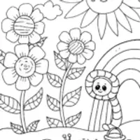 Rainbow Friends’ Garden of Wonders Coloring Page