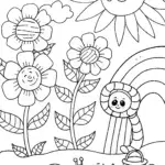 Rainbow Friends’ Garden of Wonders Coloring Page