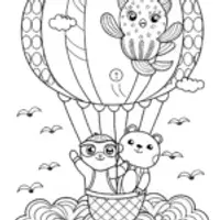 Bluey and Bingo’s Balloon Adventure Coloring Page