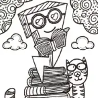 Lightning Bolt Bookworm Adventure Coloring Page
