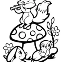 Springtime Serenade with Fox, Owl, and Rabbit