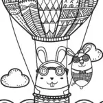 Squishmallow Adventure Hot Air Balloon Coloring Page