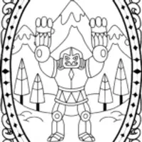 Regigigas and the Elemental Guardians Coloring Page