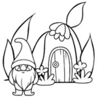 Gnome’s Garden of Secrets Coloring Page