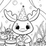 Axolotl Garden Party Coloring Page
