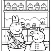 Peppa Pig’s Magical Bakery Coloring Page