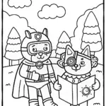 Super Hero Pets Unite Coloring Page