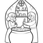 Mirabel and Luisa Magical Potion Party Coloring Page