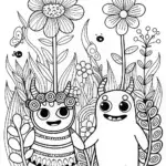 Monster Garden Guardians Coloring Page