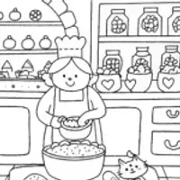 Gabby’s Whimsical Baking Adventure Coloring Page