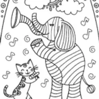 Rainbow Friends Musical Adventure Coloring Page