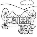 Autumn Harvest Festival Coloring Page