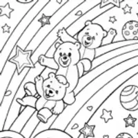 Care Bear Space Adventure Coloring Page