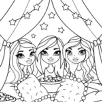 Bratz Dreamy Sleepover Adventure Coloring Page