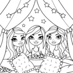 Bratz Dreamy Sleepover Adventure Coloring Page