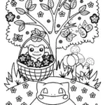 Pokémon Garden of Friendship Coloring Page