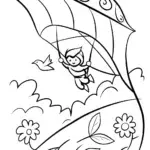 Ninja Skyward Glider Coloring Page