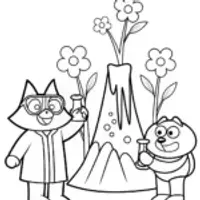 Bluey’s Backyard Science Fair Coloring Page