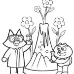 Bluey’s Backyard Science Fair Coloring Page