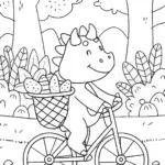 Triceratops Delivery Service Coloring Page
