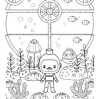 Captain Barnacles Science Fair Coloring Page