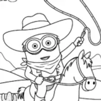 Minion’s Wild West Adventure Coloring Page