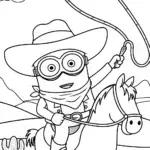 Minion’s Wild West Adventure Coloring Page
