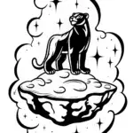 Cosmic Guardian Coloring Page