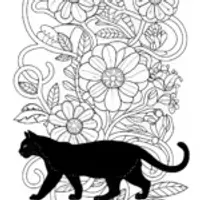 The Black Panther’s Secret Garden Coloring Page