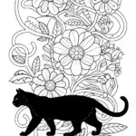 The Black Panther’s Secret Garden Coloring Page