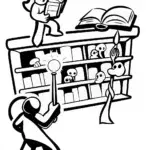 The Enchanted Library Showdown Coloring Page