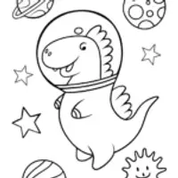 Godzilla’s cosmic journey coloring page